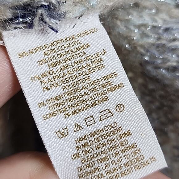 Free People Lurex Cascading Waterfall Cardigan Sweater - Picture 5 of 7